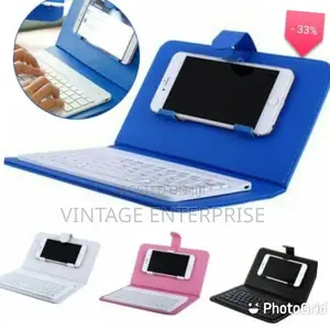 Multifunctional Bluetooth Keyboard and Leather Case Pouch