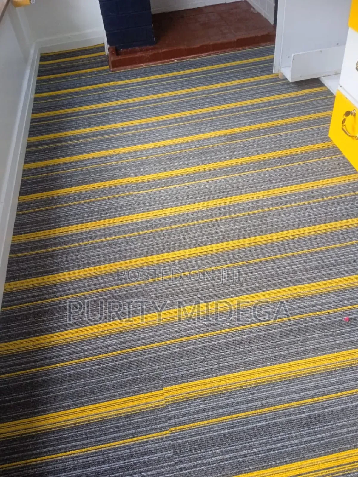 Grey Carpet Tiles Installation