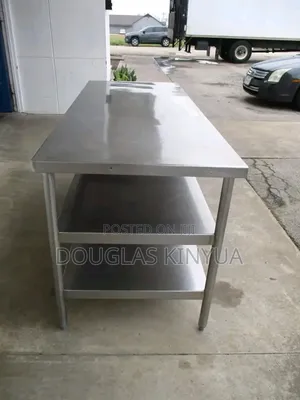 Triple Tiers Stainless Steel Working Table.