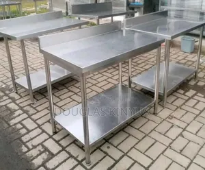 Double Tiers Stainless Steel Working Table.