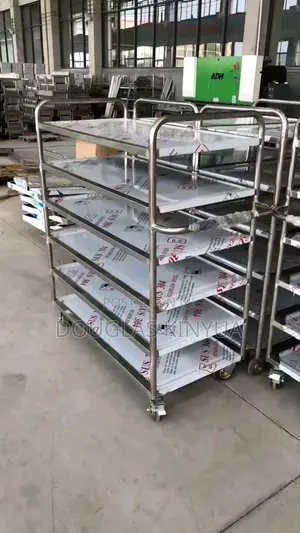 Stainless Steel 6tiers Hospital Food Cart/ Trolley.