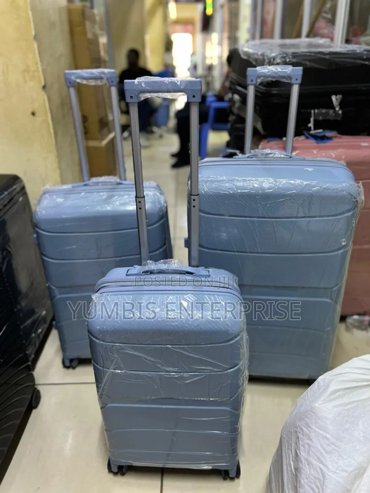 Expandable Double Zip Unbreakable -Rubber Luggage Suitcases