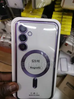 Purple Electroplated Samsung Galaxy S23 Fe Case With Magsafe