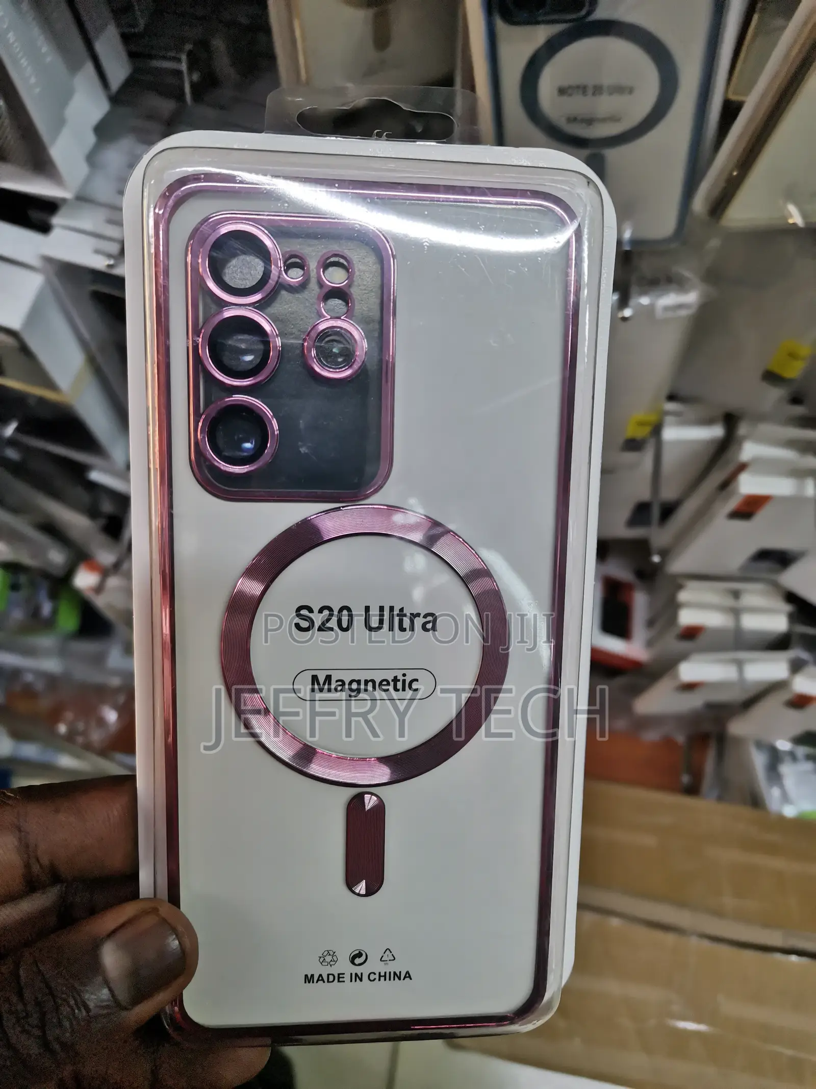 Pink Electroplated Galaxy S20 Ultra Magsafe Case