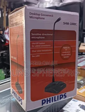 Philips SHM -1000C Wired Desktop Gooseneck Microphone