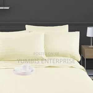 Cotton Stripped Bedsheet Size 4*5*6/ by 6 KSH 1500