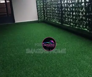 Beautiful Green Grass Carpet Floor Decor Balcony Space