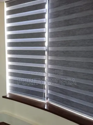 Dark Grey Fabrics Zebra Blinds