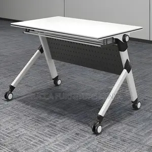 Office Tables:1.2 Meters Modern Foldable Table With Wheels