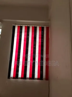 Black,Red and White Fabrics of Vertical Blinds