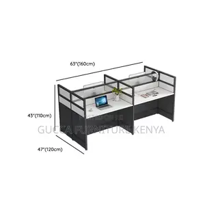 Workstations:4way Modular Modish Rectangle White Workstation