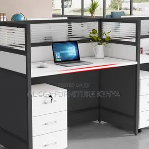 Workstations:4way Modular Modish Rectangle White Workstation