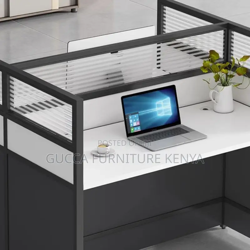 Workstations:4way Modular Modish Rectangle White Workstation