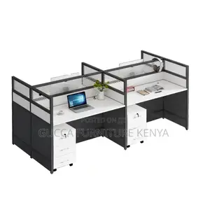 Workstations:4way Modular Modish Rectangle White Workstation
