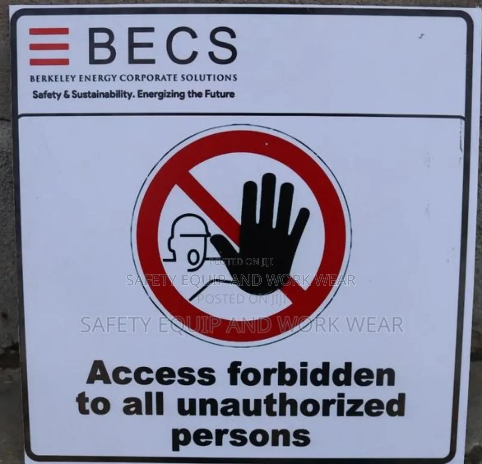 Restricted Area Signage