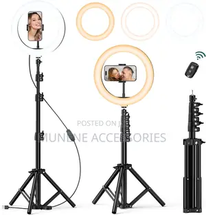 10" Selfie Ring Light With 2.1m Tripod Stand Phone Holder