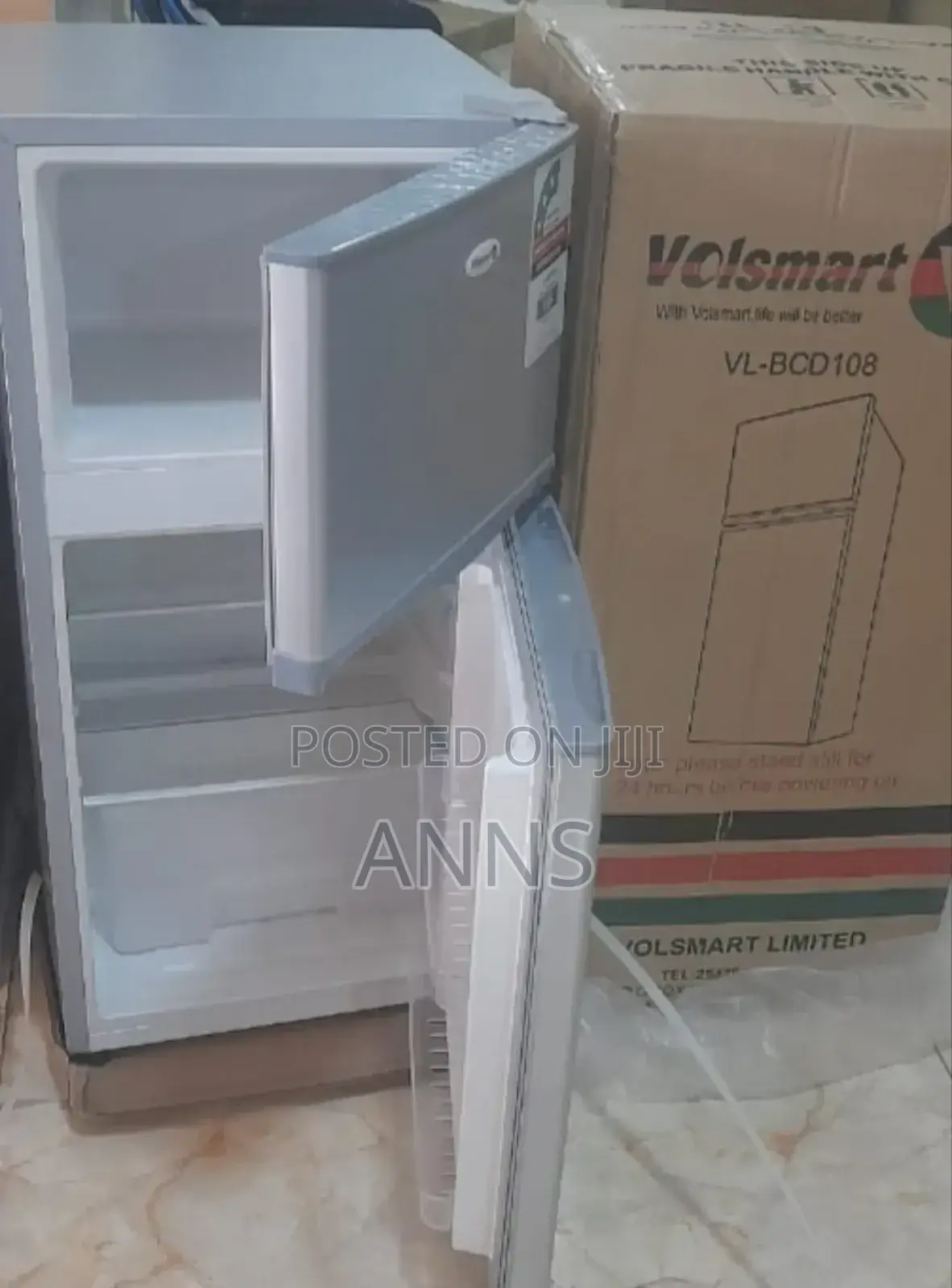 Volsmart 108litres Defrost Double Door Fridge