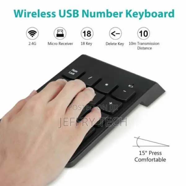 USB Wireless Number Pad Numpad Numeric Keypad Number Keyboar