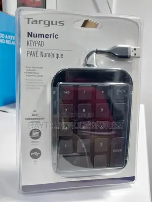 Targus Wired Usb Num Pad Numeric Keyboard Silver