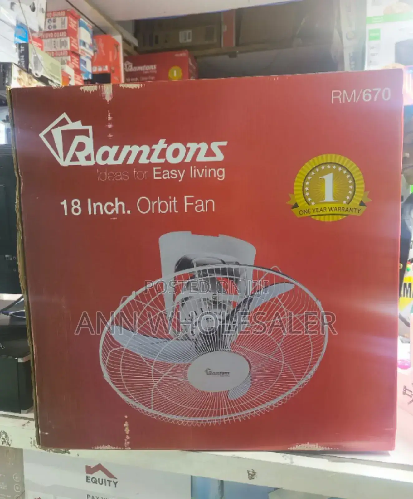 White 18" Ramtons Orbit Fan RF/RM