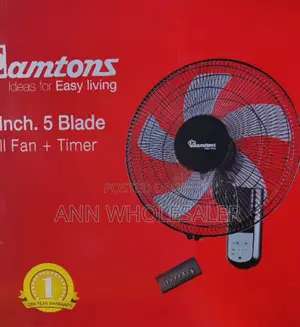 RM/676 Ramtons 16 Inches Wall Fan 5 Blades RM/RF