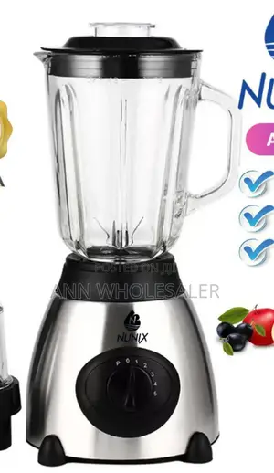 Nunix AK-500 Powerful 2 in 1 Blender With Glass Jar- 1.5L NB