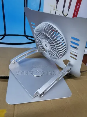 3 Speeds Metallic Laptop Stand With RGB Lights