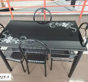 Executive Black 4seat Dinning Table EC/4S