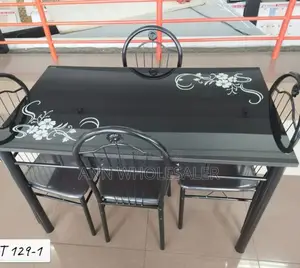 Black 4 Sitter Dinning Table EC/4S