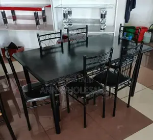 Executive Black 6 Sitter Dinning Table EC/6S