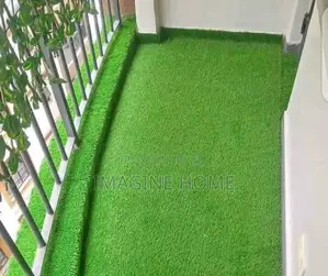 Back Balcony Home Decoration With Turf Green Grass Carpet