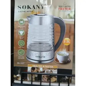 Sokany Electric Glass Kettle 2.2l