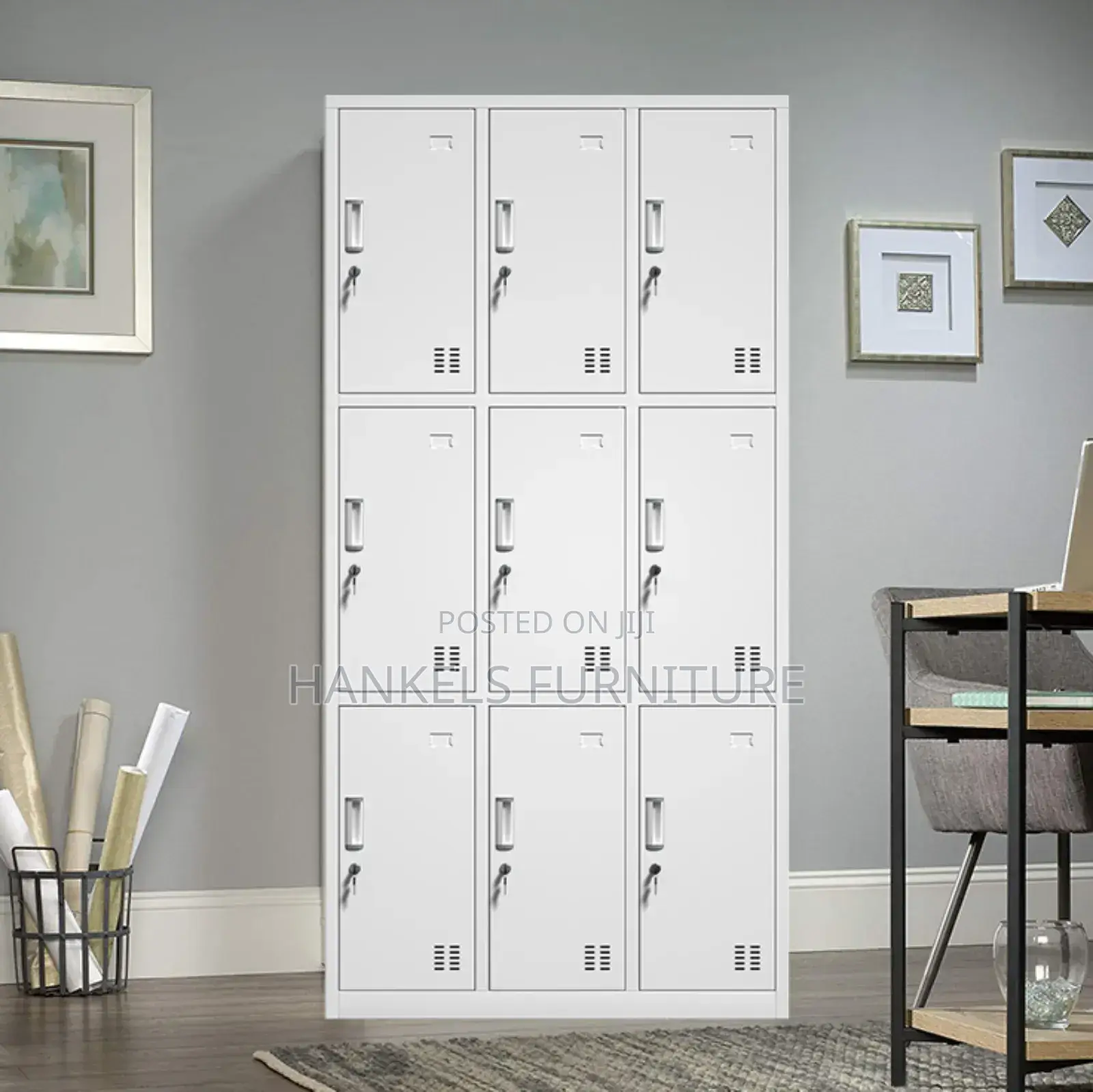 9 Locker Office Filling Cabinet