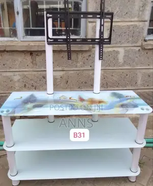 Glass Television Stand With Mount