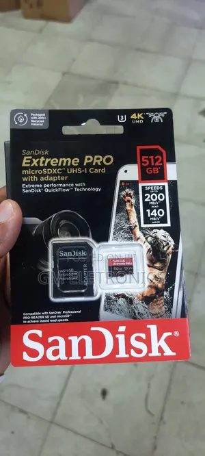 Original 512gb Extreme Pro Micro Sd Card Available.