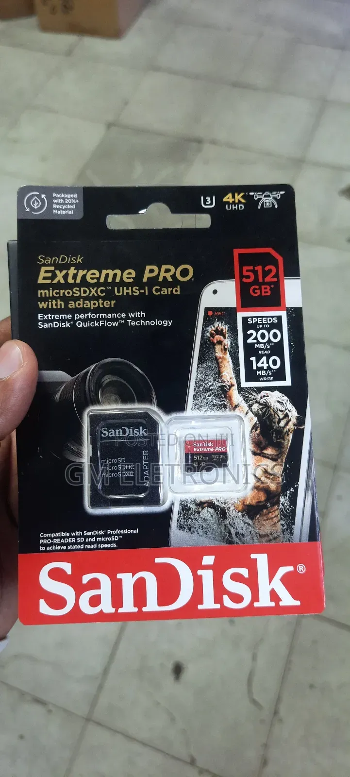 Original 512gb Extreme Pro Micro Sd Card Available.