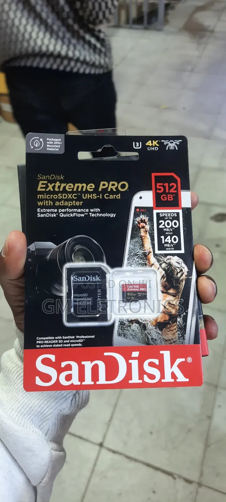 Original 512gb Extreme Pro Micro Sd Card Available.