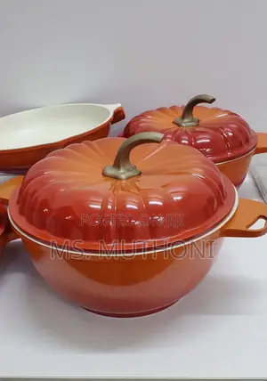 Original Heavy Quality 9PCS USFE PUMPKIN Granite Cookware