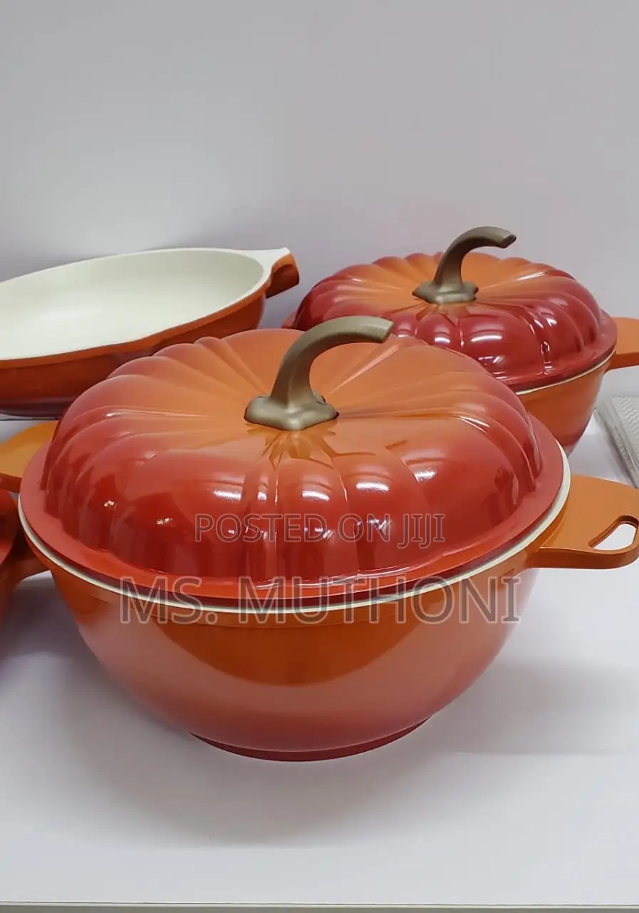 Original Heavy Quality 9PCS USFE PUMPKIN Granite Cookware
