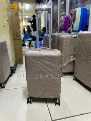 Beige Color Rubber Pp Double -Zip -Cabin Suitcase KSH 3000