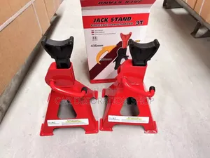 Hand Operated 3ton Jack Stands in Red