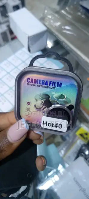 Infinix Hot 40 Camera Lens Black Silver Electroplated Ends