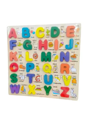 Educational Capital Letters Wooden Board for Kids
