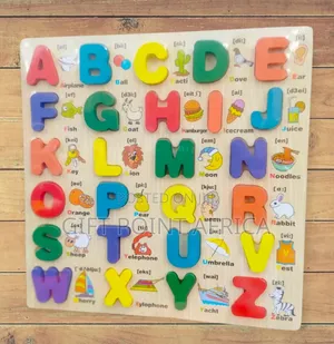 Educational Wooden Capital Letters Board for Preschool Kids