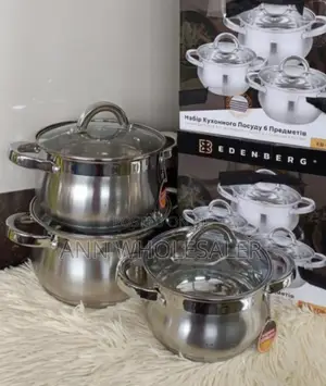 6 Pieces Edenburg EB-3716 Stainless Cookware Set E/R