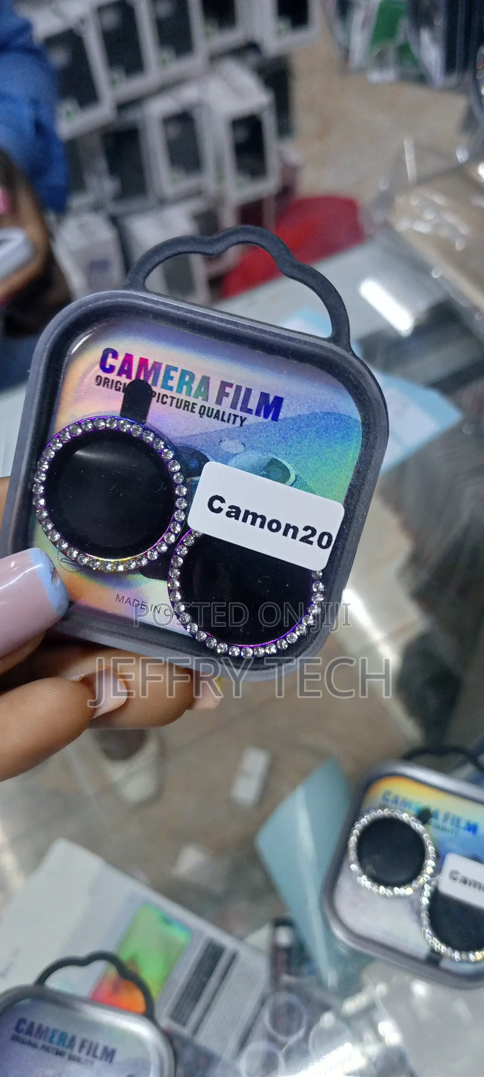 Glitter Bling Camera Lens Protector for Camon 20-Silver