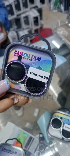 Glitter Bling Camera Lens Protector for Camon 20-Silver