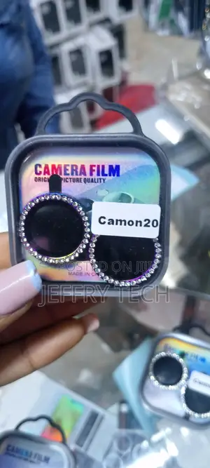 Glitter Bling Camera Lens Protector for Camon 20-Silver