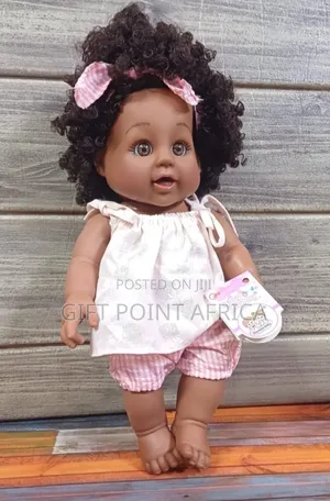 25cm African Doll With Afro Baby Hair for Kids