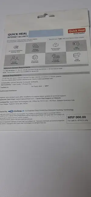 Quick Heal Internet Security -5 Users 1 Year Subscription